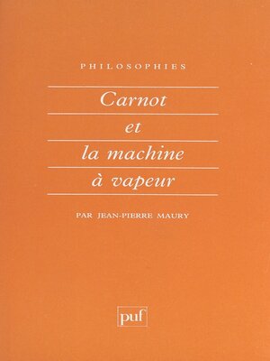 cover image of Carnot et la machine à vapeur